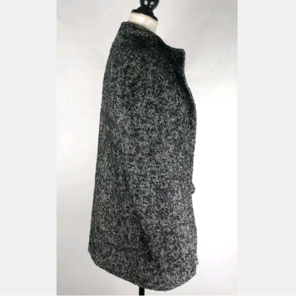 Theory wool blend herringbone cocoon dolina coat - Picture 7 of 13